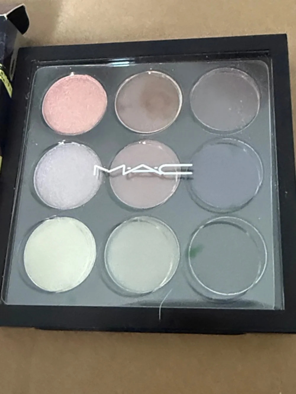 MAC Cosmetics Eyeshadow Palette — Green, Pink, Gray Tones